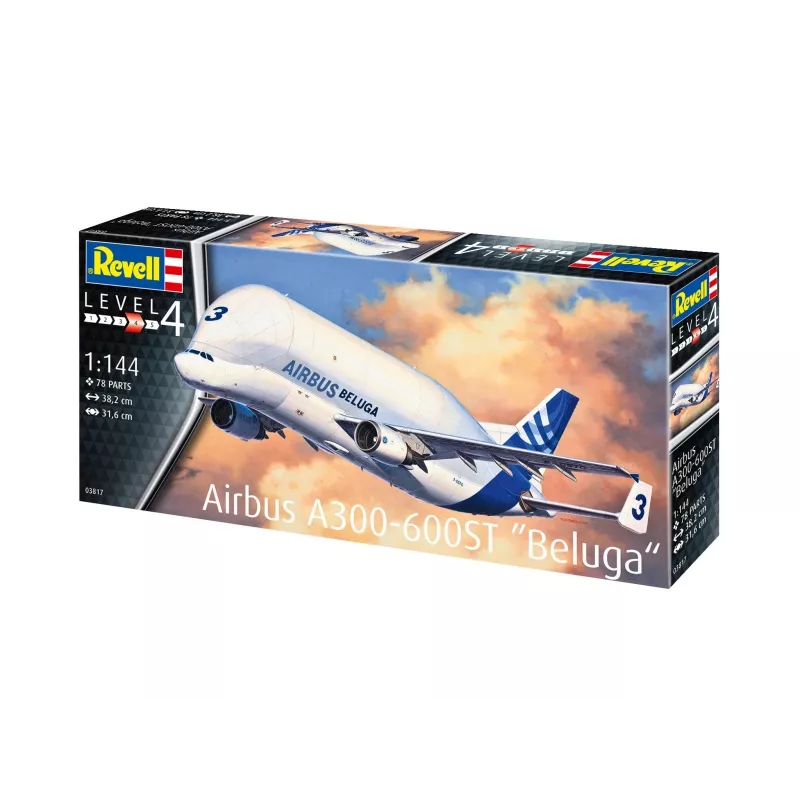 Revell 1/144 mierka Airbus A300-600 pc(s) Beluga stavebnica modelu