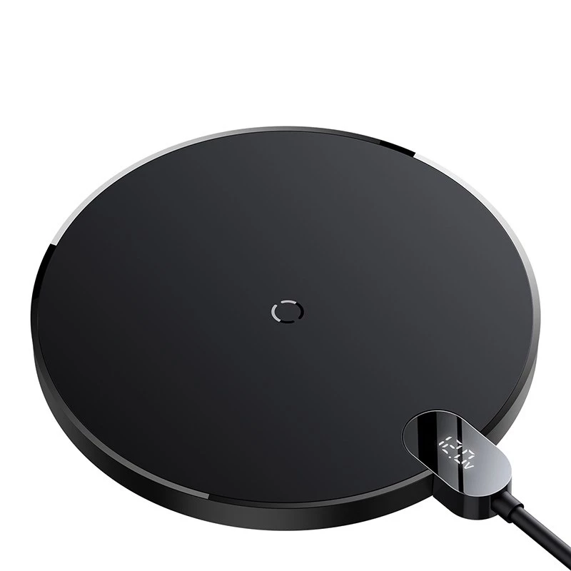 Baseus CCED000001 nabíjačka pre mobilné zariadenia slúchadlá, smartphone čierna USB bezdrôtové nabíjanie pre interiér