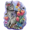 Drevené puzzle jarná mačka (150 dielikov)