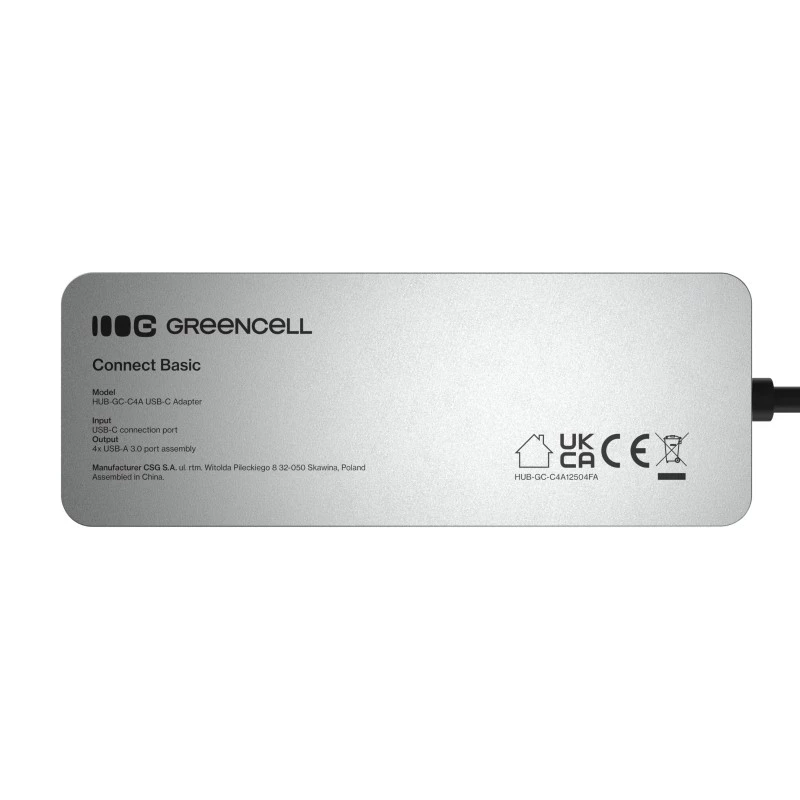 USB hub Green Cell HUB-GC-C4A — 4-portový USB-C 3.0 hub