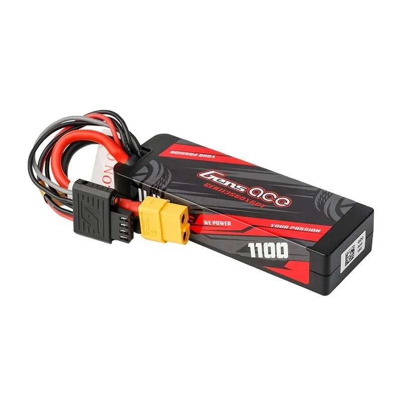 Lipo Gens ace G-Tech 1100mAh 11.1V 3S1P 60C GRP-76 Hardcase batéria s XT60 konektorom