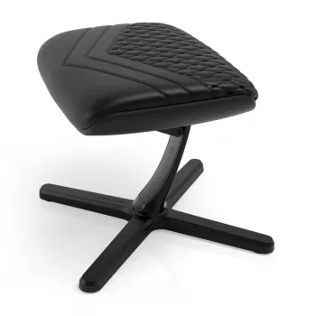 Podnožka noblechairs NBL-FR-RL-BLK — čierna, pravá koža, hliníkový rám, 490×400×450 mm, naklápacia 0–45°