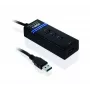 USB 3.2 Gen 1 Type-A 4-port hub IBOX IUH3FB, 5000 Mbit/s, čierny, 0,5 m kábel
