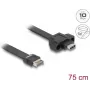 DeLOCK USB plochý kábel Type-E Key A 20 pin konektor samec na USB Type-C konektor samica 75 cm
