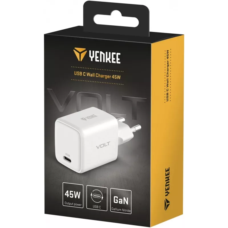 USB-C nabíjačka YENKEE G45 VOLT 45W Power Delivery 3.0, 3A výstup