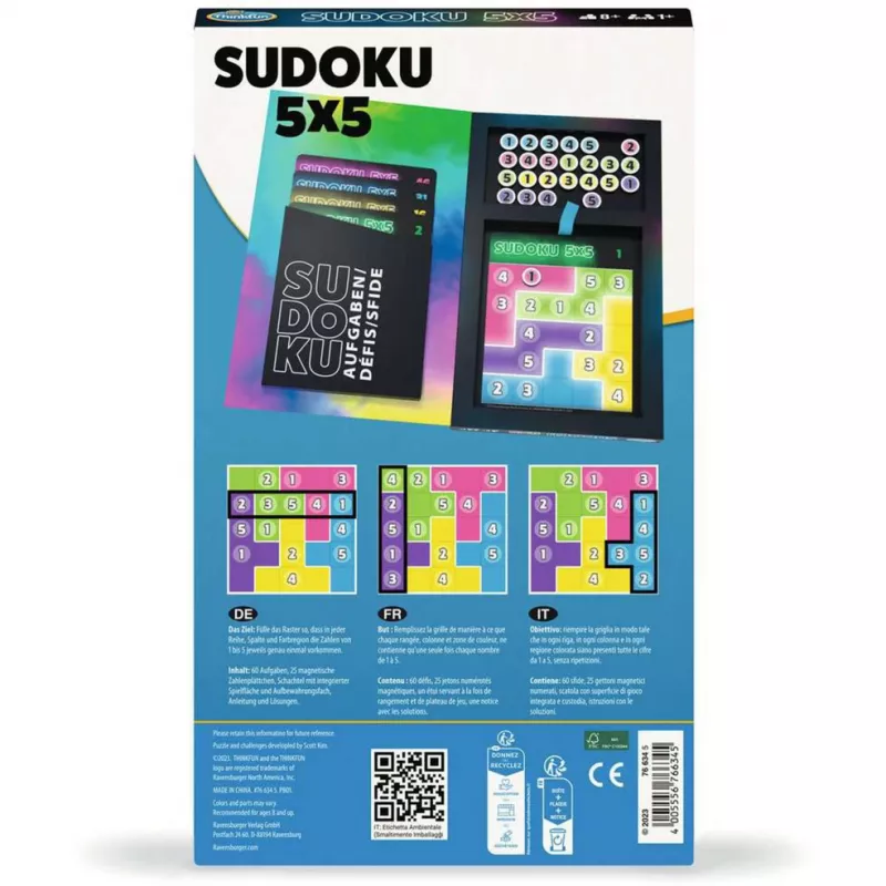 Sudoku 5x5, puzzle hra