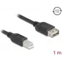 USB 2.0 kábel DELOCK 81530 — 1 m, USB B na USB A, čierny