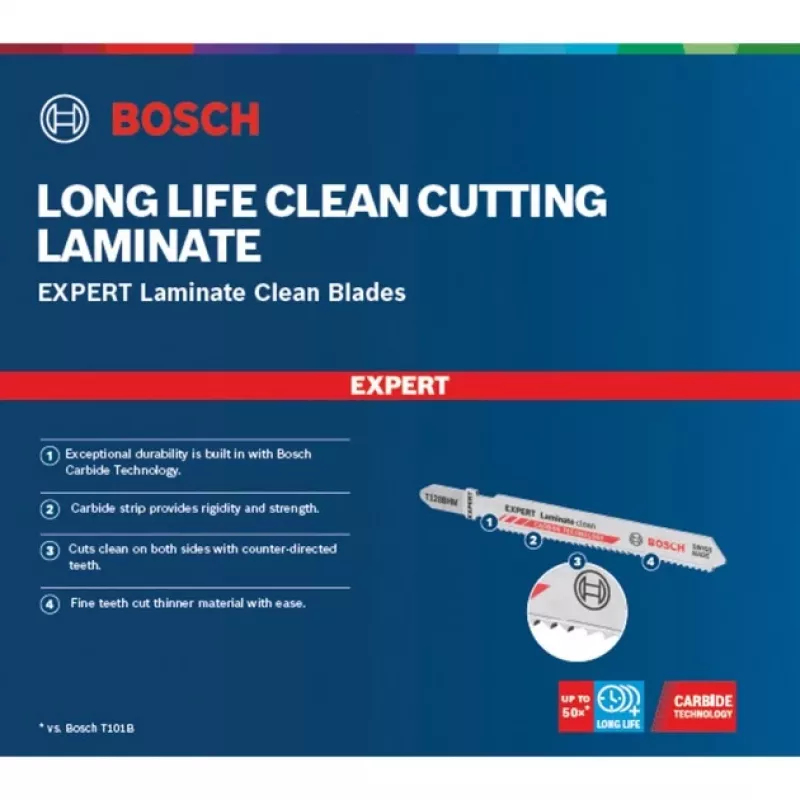 Bosch Expert Laminate Clean T 128 BHM listy do priamočiarej píly (3 ks)