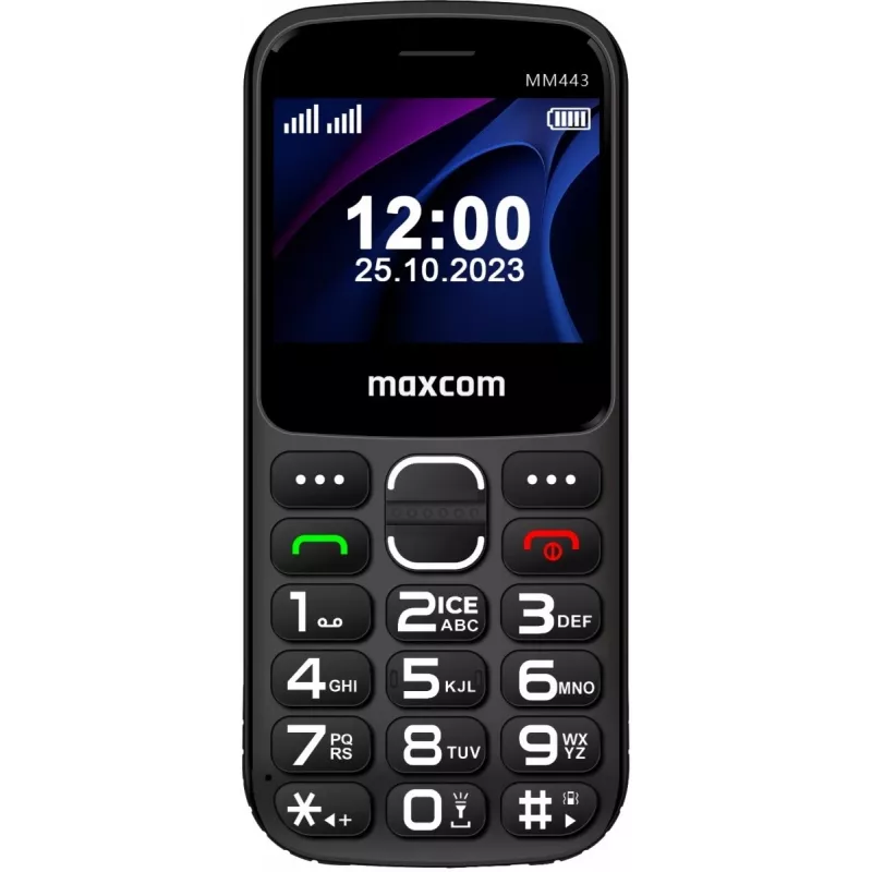 Maxcom Comfort MM443 S s nabíjacou stanicou čierna/čierna