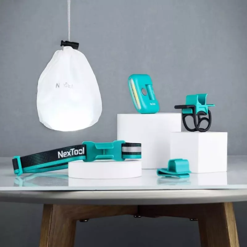 Čelová lampa Nextool NE20005 nabíjateľná LED čelovka 170 lm, USB-C, 37,8 g, ABS, oblaková modrá