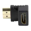 HDMI adaptér GEMBIRD A-HDMI90-FML, HDMI na HDMI, pravouhlý 90° adaptér, čierny