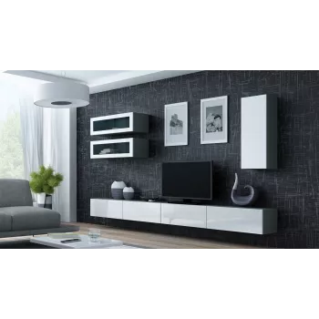Cama TV stojan VIGO 140 30/140/40 sonoma dub/biela lesklá