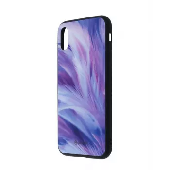Ochranné sklo displeja Tellur Cover Glass Print pre iPhone XS s perovým vzorom