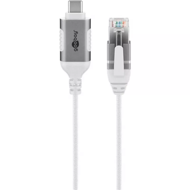 Goobay Ethernet kábel USB-C 3.1 na RJ45 tenký 5 m – prepája router, modem alebo (74389)