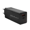 Qoltec 52382 GaN POWER PRO nabíjačka | 1xUSB Type C | 1xUSB A | 100W | 5-20V | 1.5-5A | PD | čierna