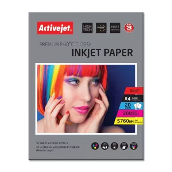 Activejet AP4-200G20 lesklý fotopapier (A4; 20 ks)