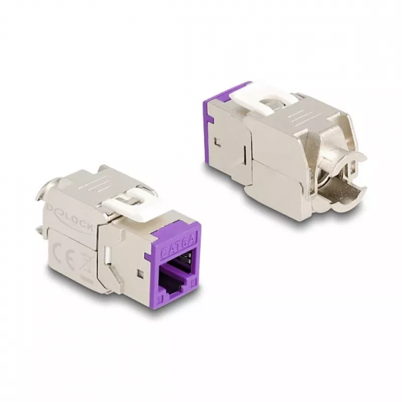 DeLOCK Keystone modul 88121 plochý fialový RJ-45 10 ks