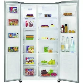 Bomann voľne stojaca kombinovaná Side-by-Side chladnička 442 L nerez – 291 L chladiaca časť / 151 L mraziaca časť, NoFrost, MultiAirflow