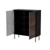 Cama 4D CORTINA komoda 102x40x118 čierna/orech