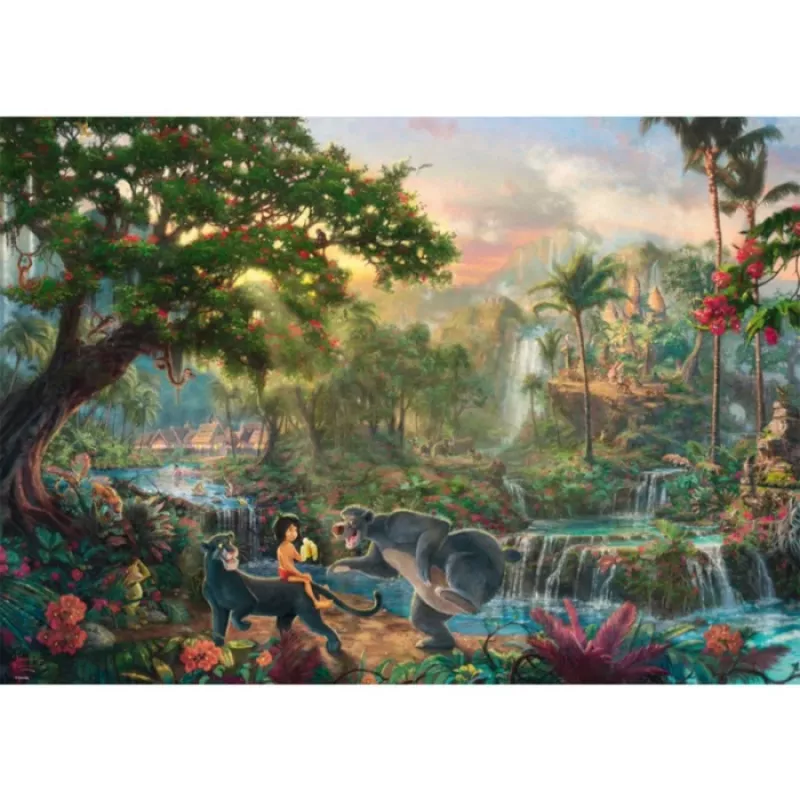 Schmidt Spiele 59473 Thomas Kinkade: Disney Kniha džunglí puzzle, 1000 dielikov, 69,3 x 49,3 cm