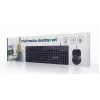 Káblová Full-Size klávesnica Gembird KBS-UM-04 USB QWERTY US-angličtina s myšou, čierna, 1,5 m kábel