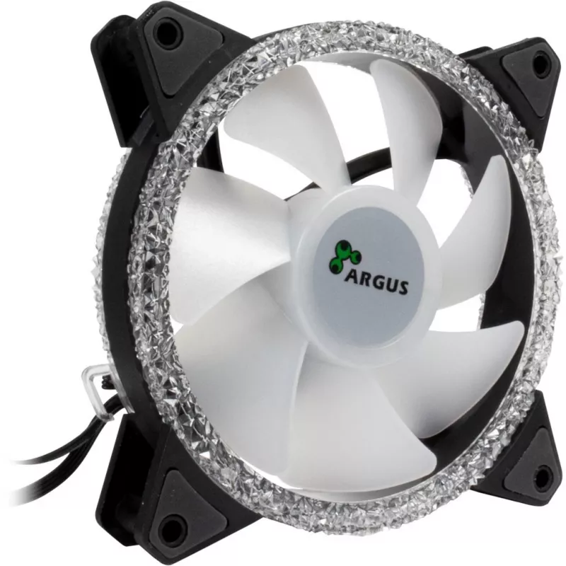 INTER-TECH Argus RS-07 RGB súprava ventilátorov do skrinky 120 mm, 3 ks, s diaľkovým ovládaním, čierna