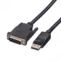 Roline - video kábel - DisplayPort (samec) na DVI-D (samec) - 2 m - skrutky s rukoväťou - čierny