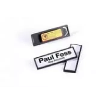Durable CLIP-CARD - Menovka - pre 17 x 67 mm - Magnet - Čierna (balenie 25 ks)