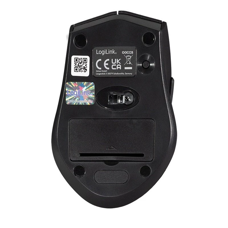 Logilink bezdrôtová myš BT5.0, ergonomická, čierna