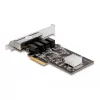 DeLOCK PCI Express x4 karta 4 x RJ45 Gigabit LAN RTL8111 - PCIe - RJ-45 - PCIe 2.0 - strieborná - PC - Windows 10 - Windows 11 - Windows 8.1 (88618)