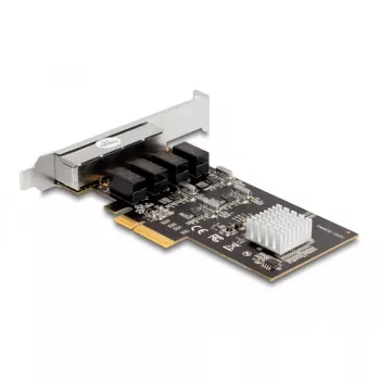 DeLOCK PCI Express x4 karta 4 x RJ45 Gigabit LAN RTL8111 - PCIe - RJ-45 - PCIe 2.0 - strieborná - PC - Windows 10 - Windows 11 - Windows 8.1 (88618)
