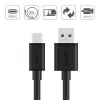 UNITEK USB KÁBEL USB-A — USB-C 25CM, Y-C480BK