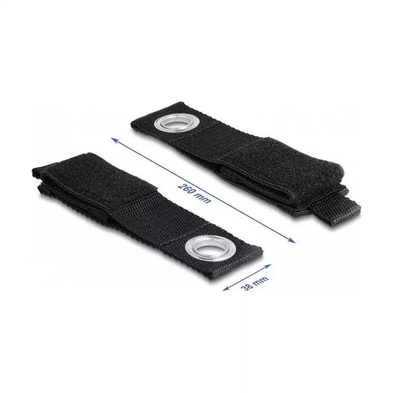 DeLOCK suchý zips heavy-duty D 260 x Š 38 mm čierny 5 ks