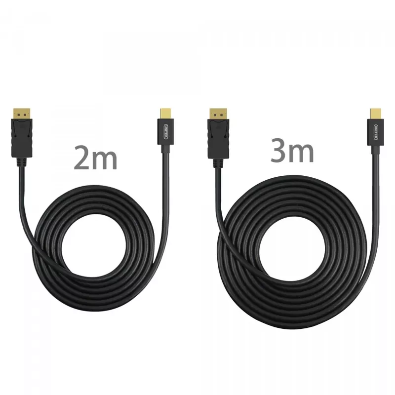 Kábel miniDisplayPort/DisplayPort M/M 2 m; Y-C611BK