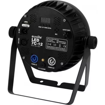 LED Spot EUROLITE 7C-12 Silent štíhly 12W 7 farieb, kompaktné scénické/architektonické svietidlo