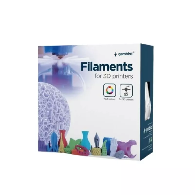 3D tlačový filament Gembird PLA 1,75 mm čierna 1 kg cievka