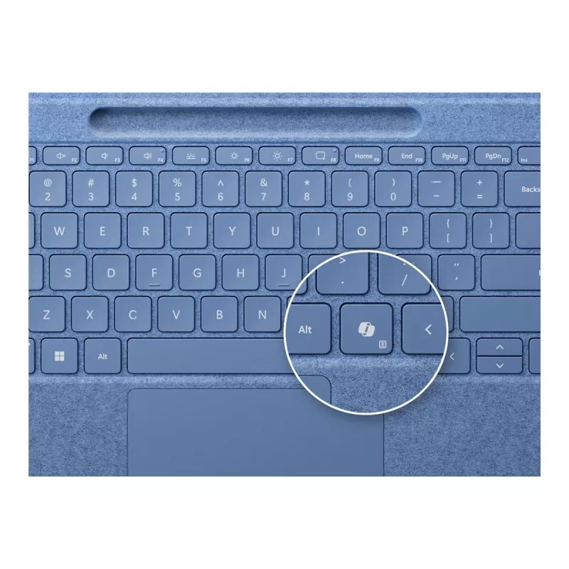 Klávesnica pre Microsoft Surface 8YU-00027 — QWERTZ nemecké rozloženie, Bluetooth, touchpad, modrá