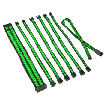 Sada predlžovacích káblov Kolink COREPRO-EK-12VT1-GRN 12V 2x6 Venom zelená