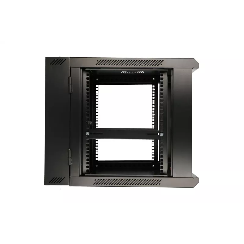 Extralink racková skriňa 9U 600x600 AZH čierna nástenná, výklopná