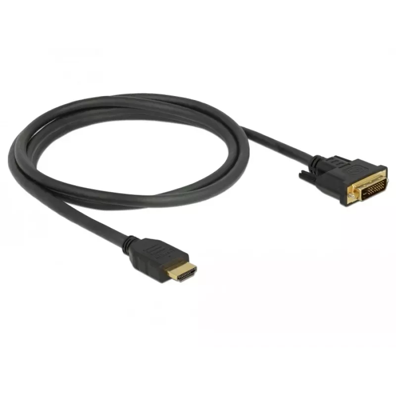 Video kábel adaptér DeLOCK 85653 1,5m HDMI Type-A DVI čierny