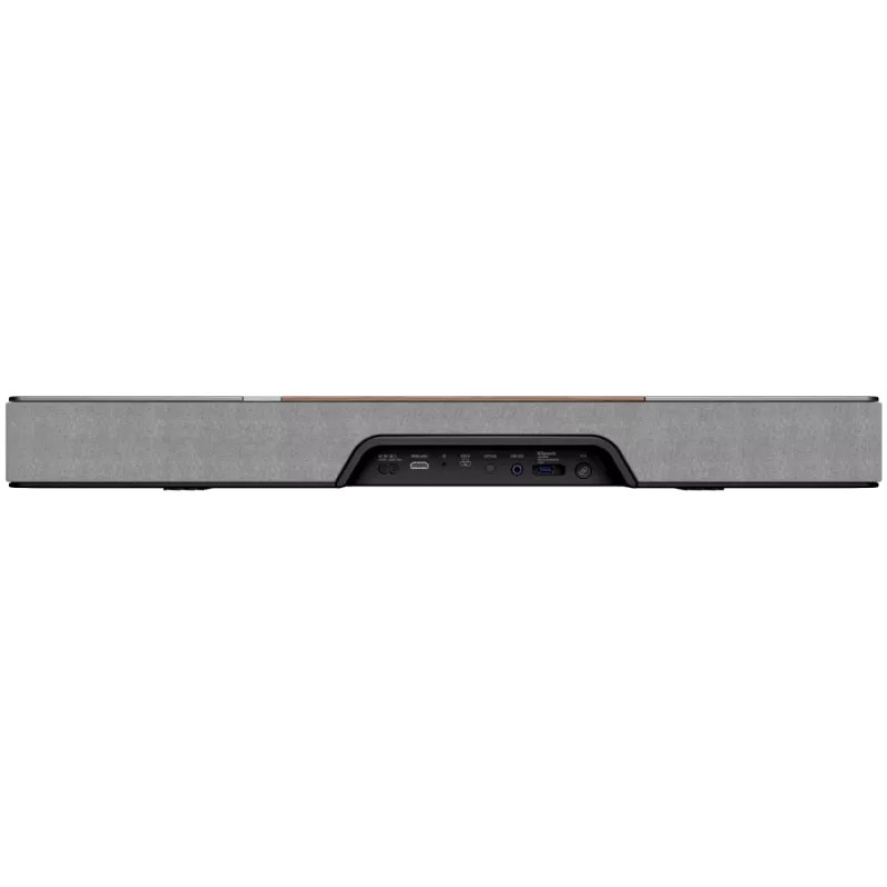 Soundbar KLIPSCH Flexus CORE 100 — 2.1 kanály, 100 W, integrovaný subwoofer, sivá/orech