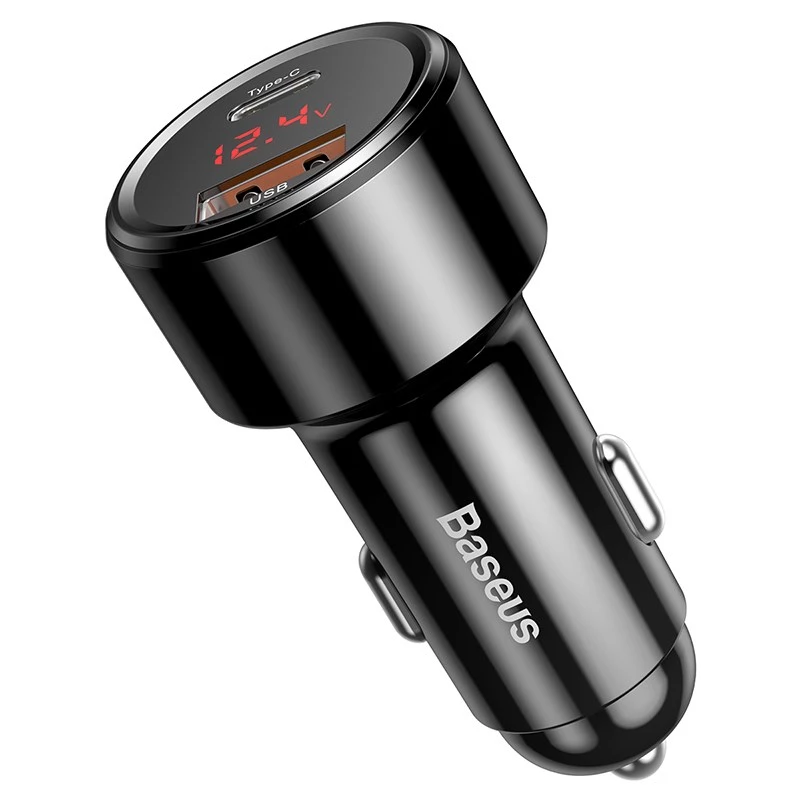 Autonabíjačka Baseus CCMLC20C-01 univerzálna čierna rýchlonabíjanie 12-24V