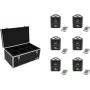 EUROLITE AKKU TL-3 TCL QuickDMX 6x LED batériová sada uplightov s transportným kufrom TDV-1