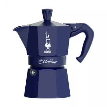 Moka kanvica BIALETTI 0005411 manuálny kávovar, kanvica na sporák, 0,04 L, modrá