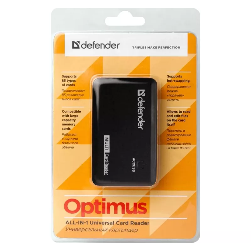 Čítačka kariet Defender OPTIMUS USB 2.0 univerzálna čierna