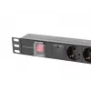 Lanberg PDU-05F-0200-BK jednotka rozvodu napájania (PDU) 5 AC výstupov 1U čierna