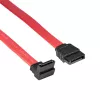 Akyga AK-CA-51 SATA-III kábel 6 Gb/s, rovný na 90° zahnutý, 0,5 m, červený