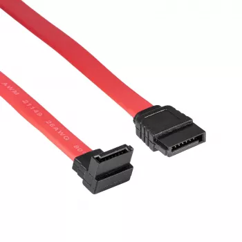 Akyga AK-CA-51 SATA-III kábel 6 Gb/s, rovný na 90° zahnutý, 0,5 m, červená