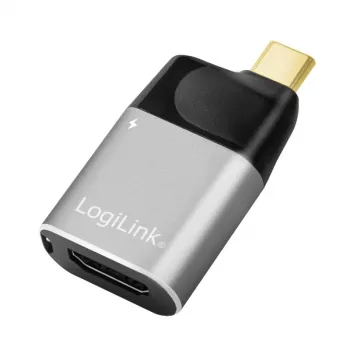 LogiLink USB 3.2 Gen2 Type-C adaptér C/M na HDMI-A USB-C 4K PD hliník čierny/sivý