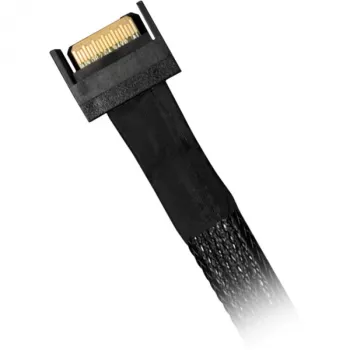 Kábel ICY DOCK MB414L-B MCIO 4i SFF-TA-1016 na MCIO 4i SFF-TA-1016, 0,5 m